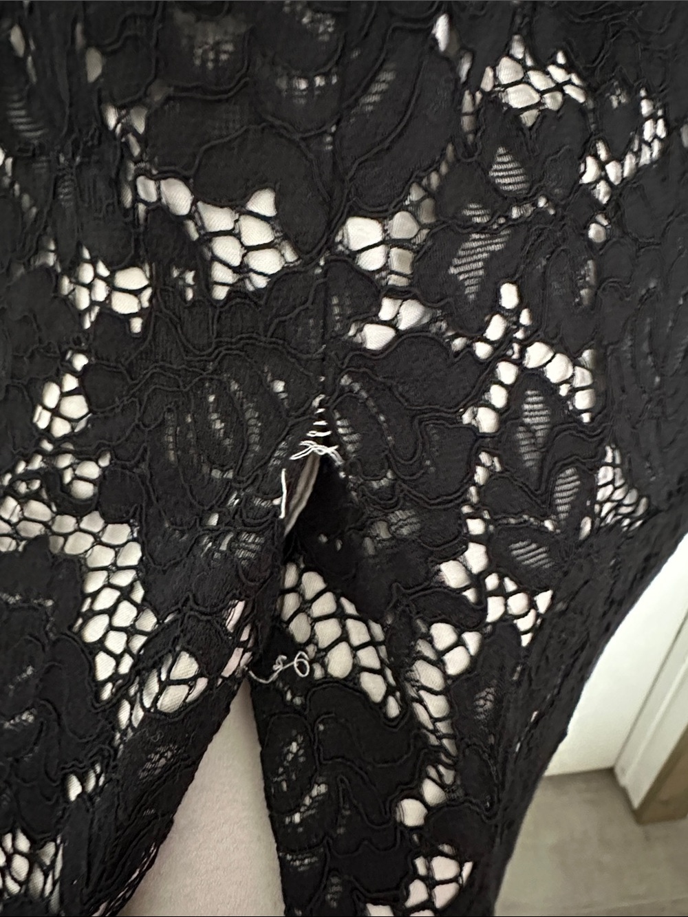 Karen Millen Black Lace Midi Dress with Multicolor Floral Embroidery - Picture 5 of 6